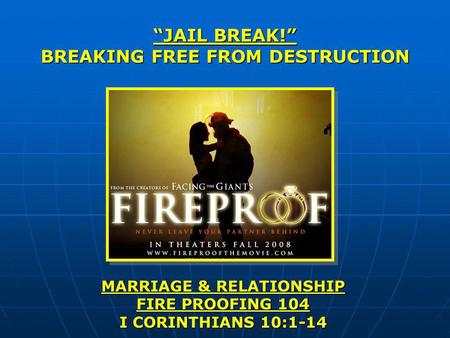 BREAKING FREE FROM DESTRUCTION MARRIAGE & RELATIONSHIP