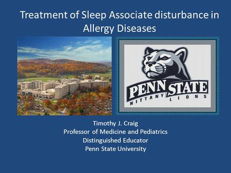 Treatment of Sleep Associate disturbance in Allergy Diseases