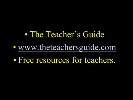 Free resources for teachers.