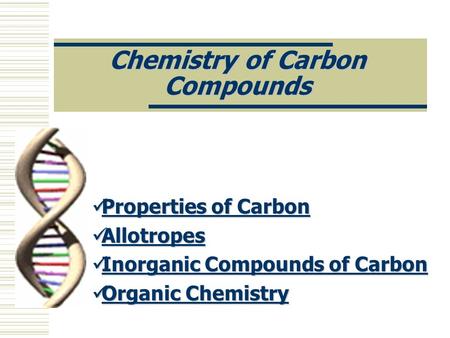 Chemistry of Carbon Compounds