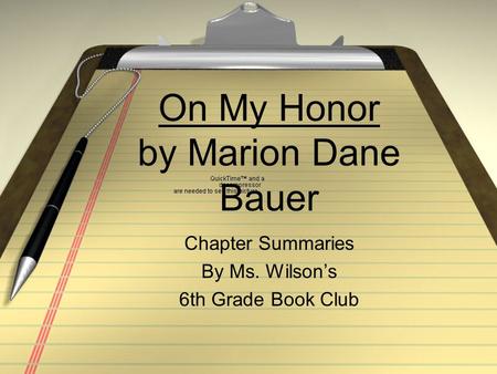 On My Honor by Marion Dane Bauer