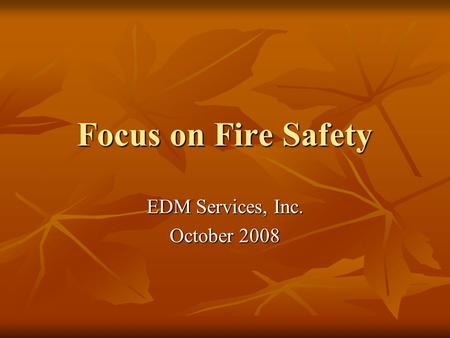 EDM Services, Inc. October 2008