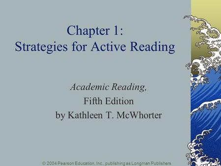 Chapter 1: Strategies for Active Reading