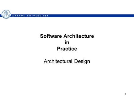 Software Architecture in Practice