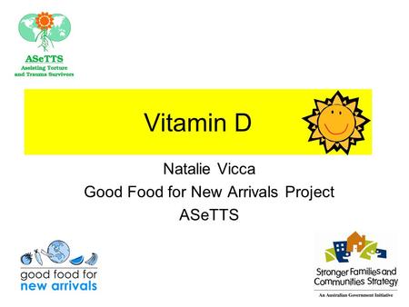 Natalie Vicca Good Food for New Arrivals Project ASeTTS