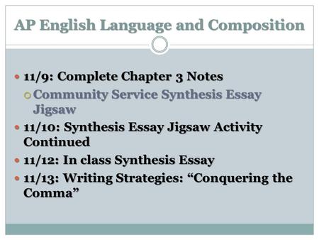 AP English Language and Composition