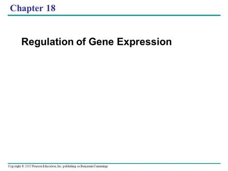 Regulation of Gene Expression