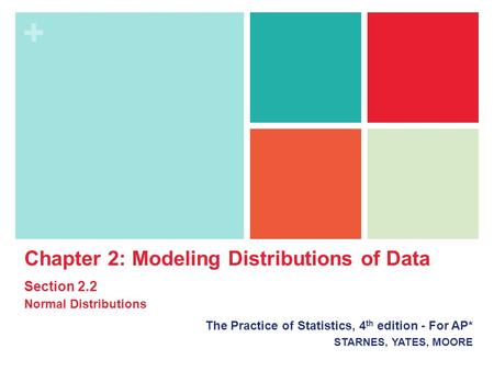 Chapter 2: Modeling Distributions of Data