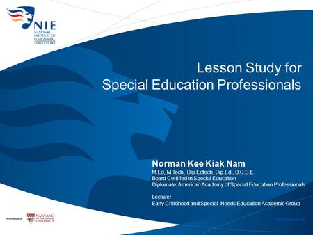 Lesson Study for Special Education Professionals