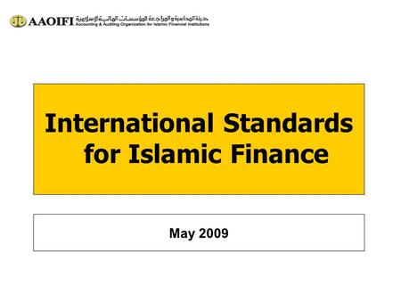 International Standards for Islamic Finance