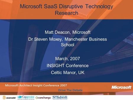 Microsoft SaaS Disruptive Technology Research