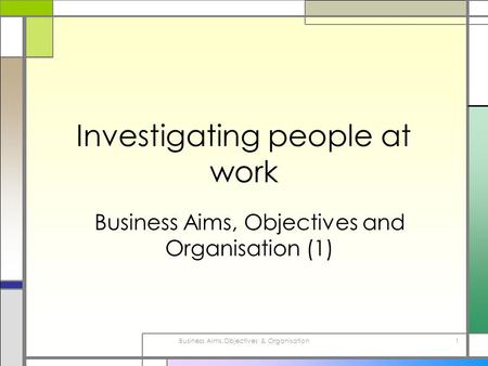 Investigating people at work