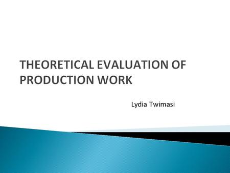 Lydia Twimasi. Where did your creativity come from? From As to A2 I feel that my technical proficiency has revolutionized.By looking at my AS work it.