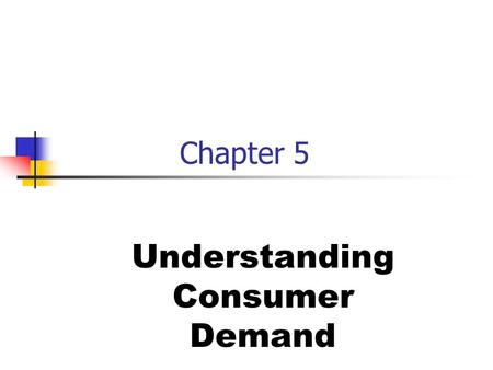 Understanding Consumer Demand