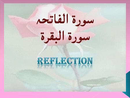 Reflection nurulquran.com.