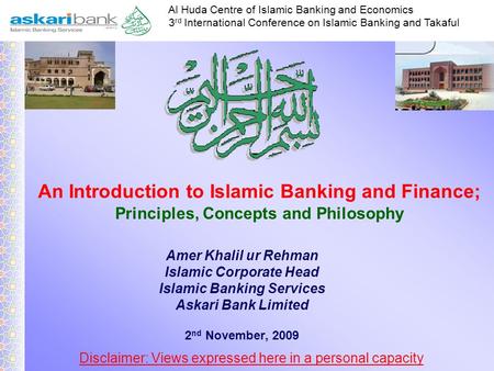 Islamic Corporate Head Islamic Banking Services