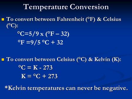 Temperature Conversion