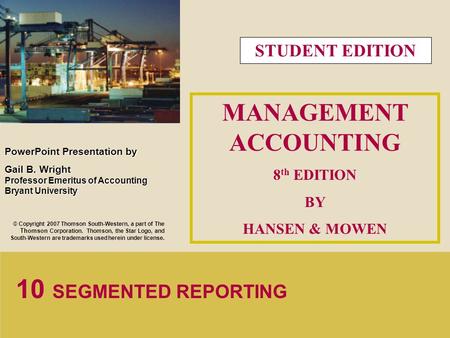 MANAGEMENT ACCOUNTING