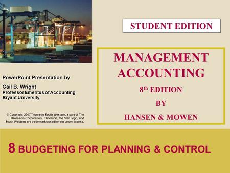 MANAGEMENT ACCOUNTING