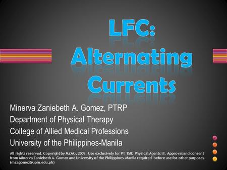 LFC: Alternating Currents