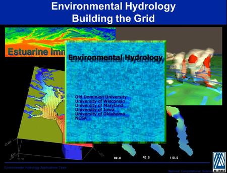 National Computational Science Environmental Hydrology Building the Grid Environmental Hydrology Applications Team.