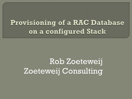 Rob Zoeteweij Zoeteweij Consulting. Is pretty technical Contains quite some slides Shows you: Why and how? Starts right now 24-1-2014Copyright 2009 -