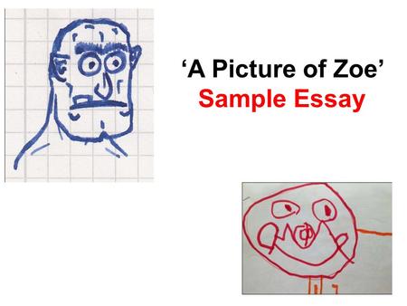 ‘A Picture of Zoe’ Sample Essay