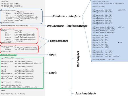 arquitectura – implementação