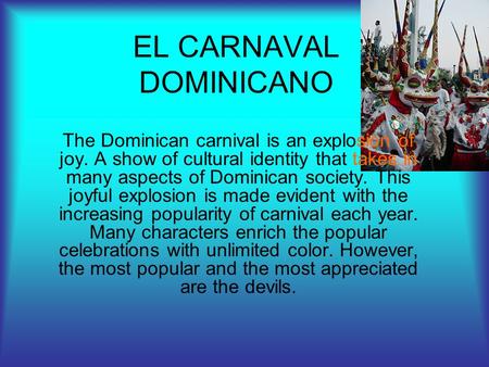 EL CARNAVAL DOMINICANO