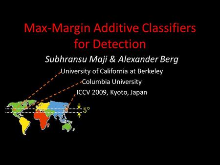 Max-Margin Additive Classifiers for Detection