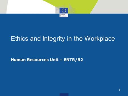 Ethics and Integrity in the Workplace