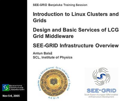 Introduction to Linux Clusters and Grids