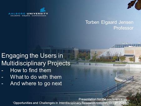 Engaging the Users in Multidisciplinary Projects