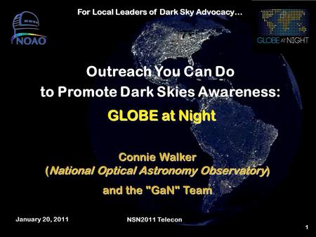 to Promote Dark Skies Awareness: