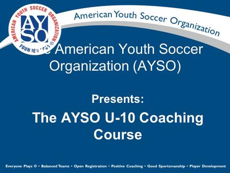 The American Youth Soccer Organization (AYSO)