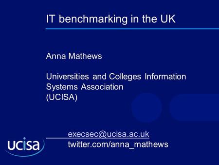 IT benchmarking in the UK