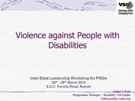 Violence against People with Disabilities