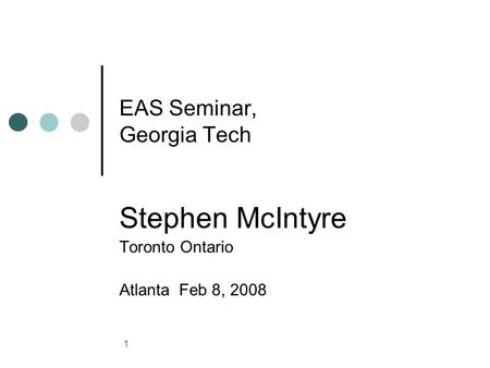 EAS Seminar, Georgia Tech