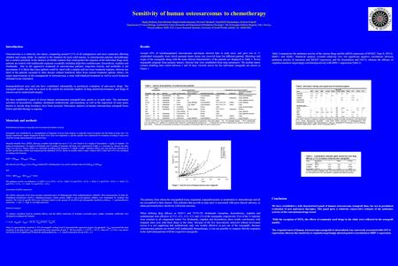 Sensitivity of human osteosarcomas to chemotherapy Skjalg Bruheim, Knut Breistøl, Birgitte Smith-Sørensen, Øyvind S Bruland 2, Gunhild M Maelandsmo, Øystein.