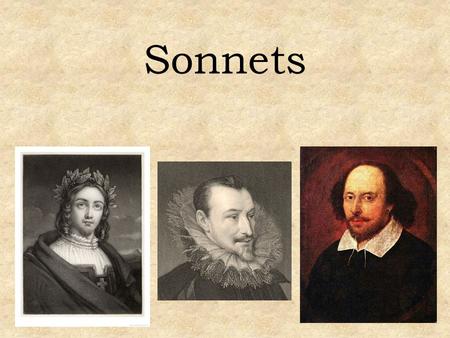 Sonnets.