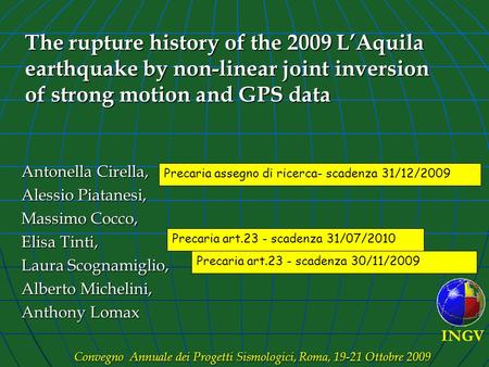 The rupture history of the 2009 L’Aquila