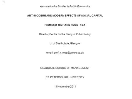 Association for Studies in Public Economics