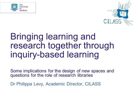 Bringing learning and research together through inquiry-based learning