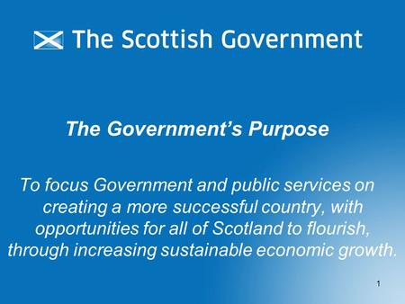 The Government’s Purpose