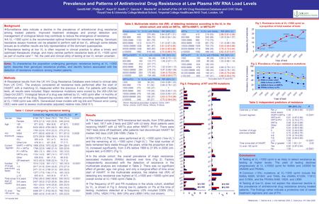 Background Surveillance data indicate a decline in the prevalence of antiretroviral drug resistance among treated patients. Improved treatment strategies.