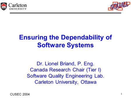 Ensuring the Dependability of Software Systems