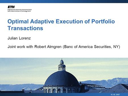 Optimal Adaptive Execution of Portfolio Transactions