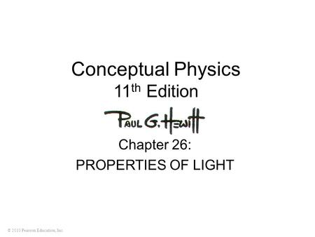 Conceptual Physics 11th Edition