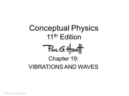 Conceptual Physics 11th Edition