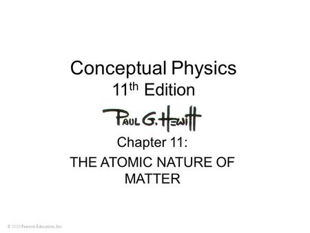 Conceptual Physics 11th Edition